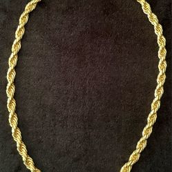 10mm 24 inch rope chain 14k plated stamped in pictures