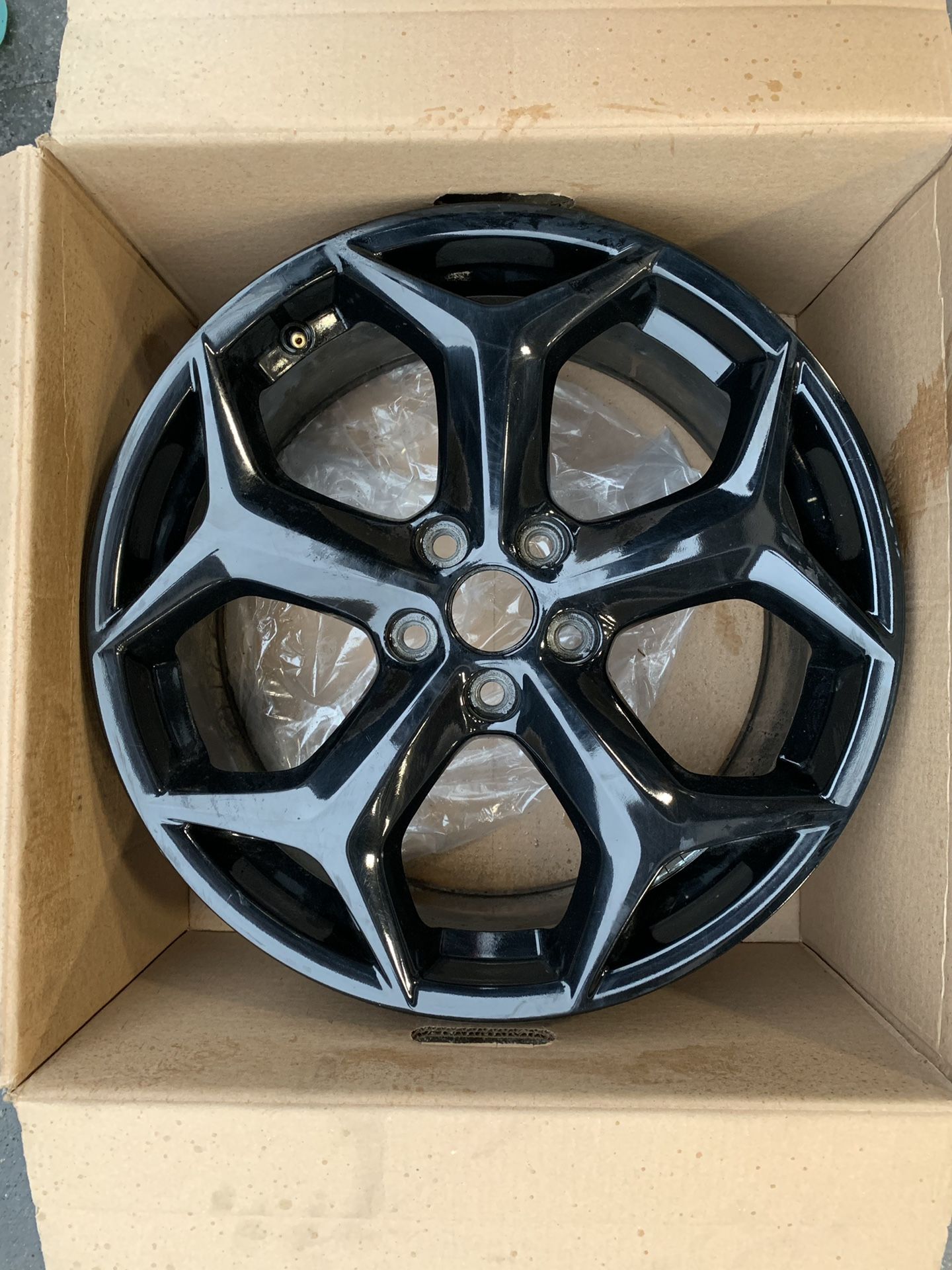 Set of 4 focus ST wheels painted gloss black.