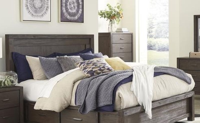 Dellbeck Dark Brown Storage Platform Bedroom Set