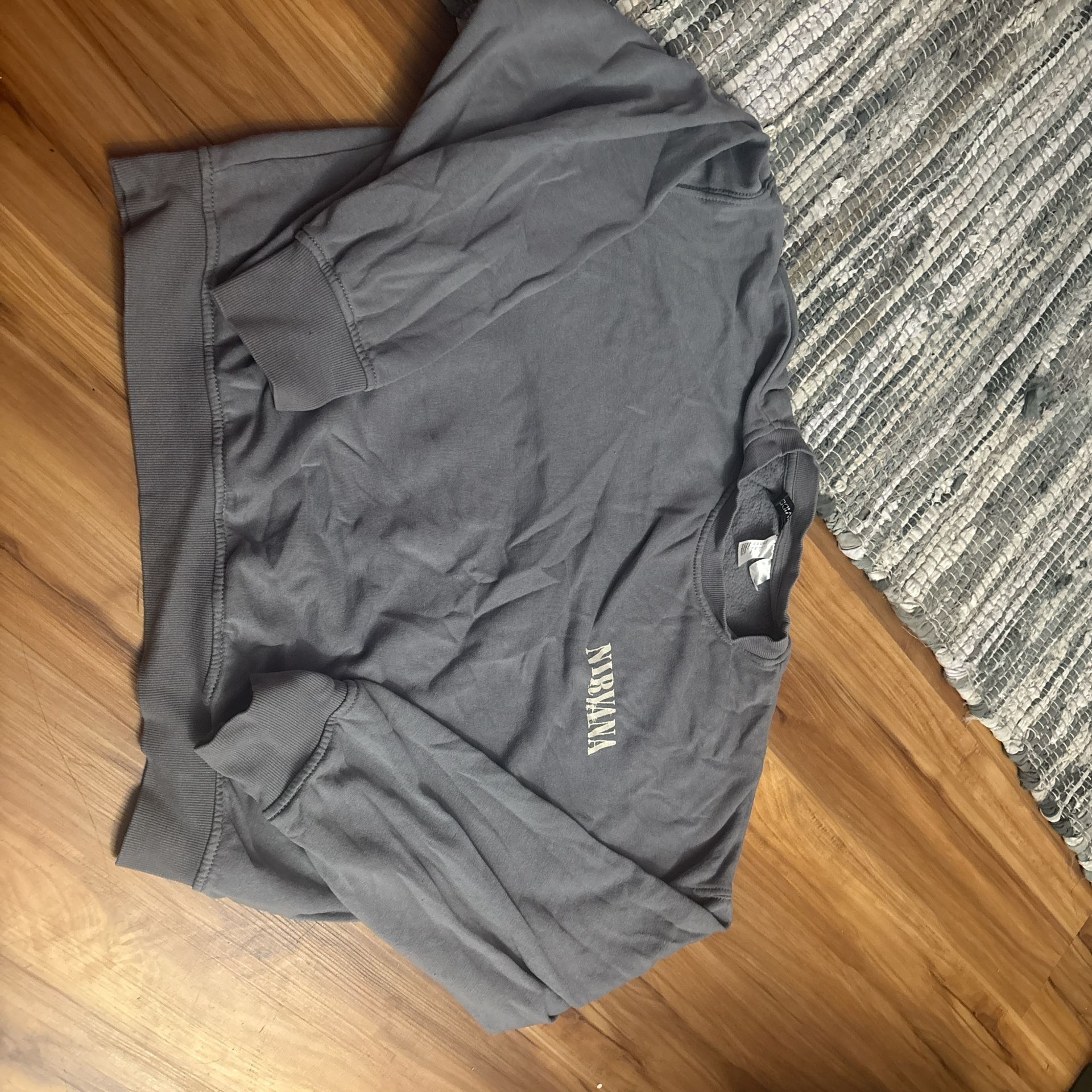 Gray women’s H&M nirvana sweatshirt size small