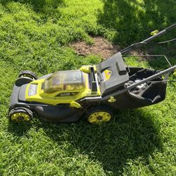 Ryobi 18V One + HP brushless 16” push Mower