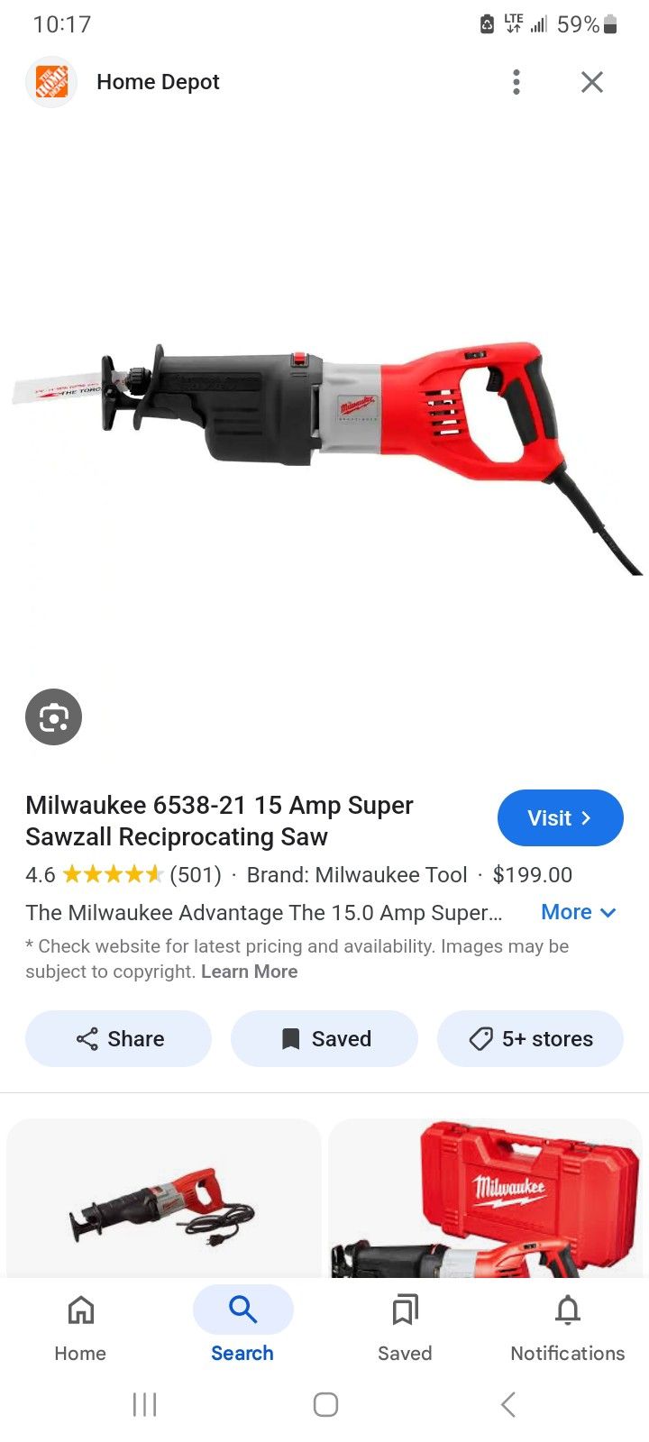 Mint condition jim milwaukee super Sawzall