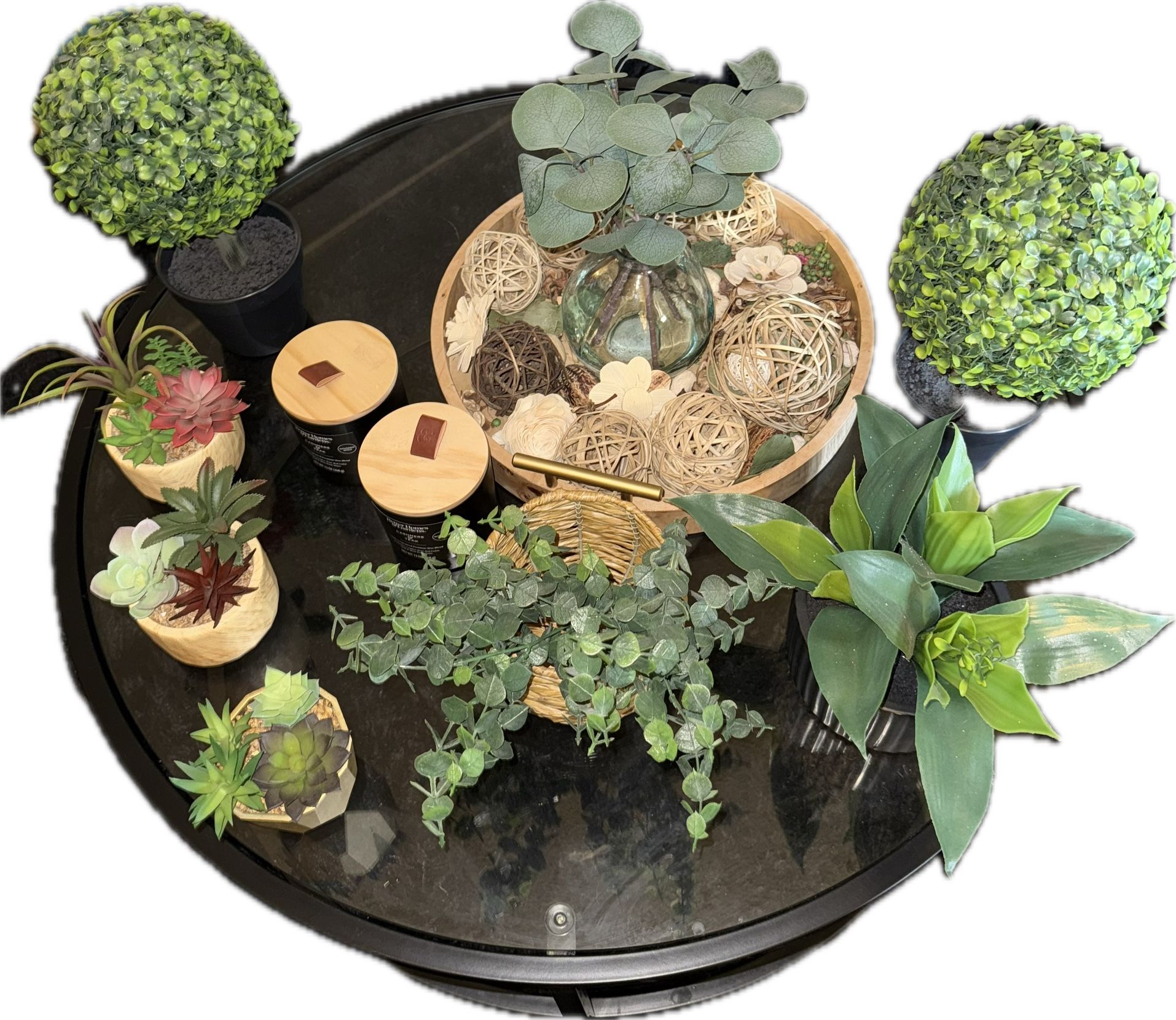 Artificial Plants, Candles, Decor