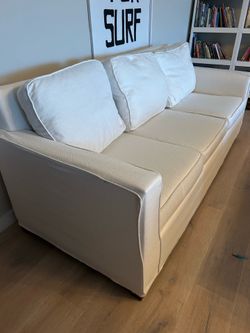 White Pottery Barn Slipcover Sofa