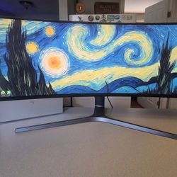 Samsung 49" CHG90 144Hz Curved Ultrawide Gaming Monitor (LC49HG90DMNXZA) - Black