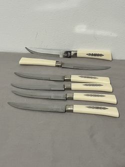 6 Riviera Concave steak knifes made in Solingen, Germany