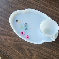 Milk Glass Luncheon Set