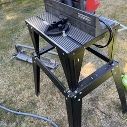 Newer Craftsman Router Stand And New 1 3/4hp Router W/light