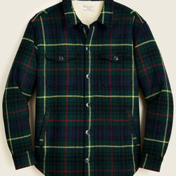 J. Crew Wallace & Barnes Sherpa-lined Wool-blend Shirt Jacket Size L 