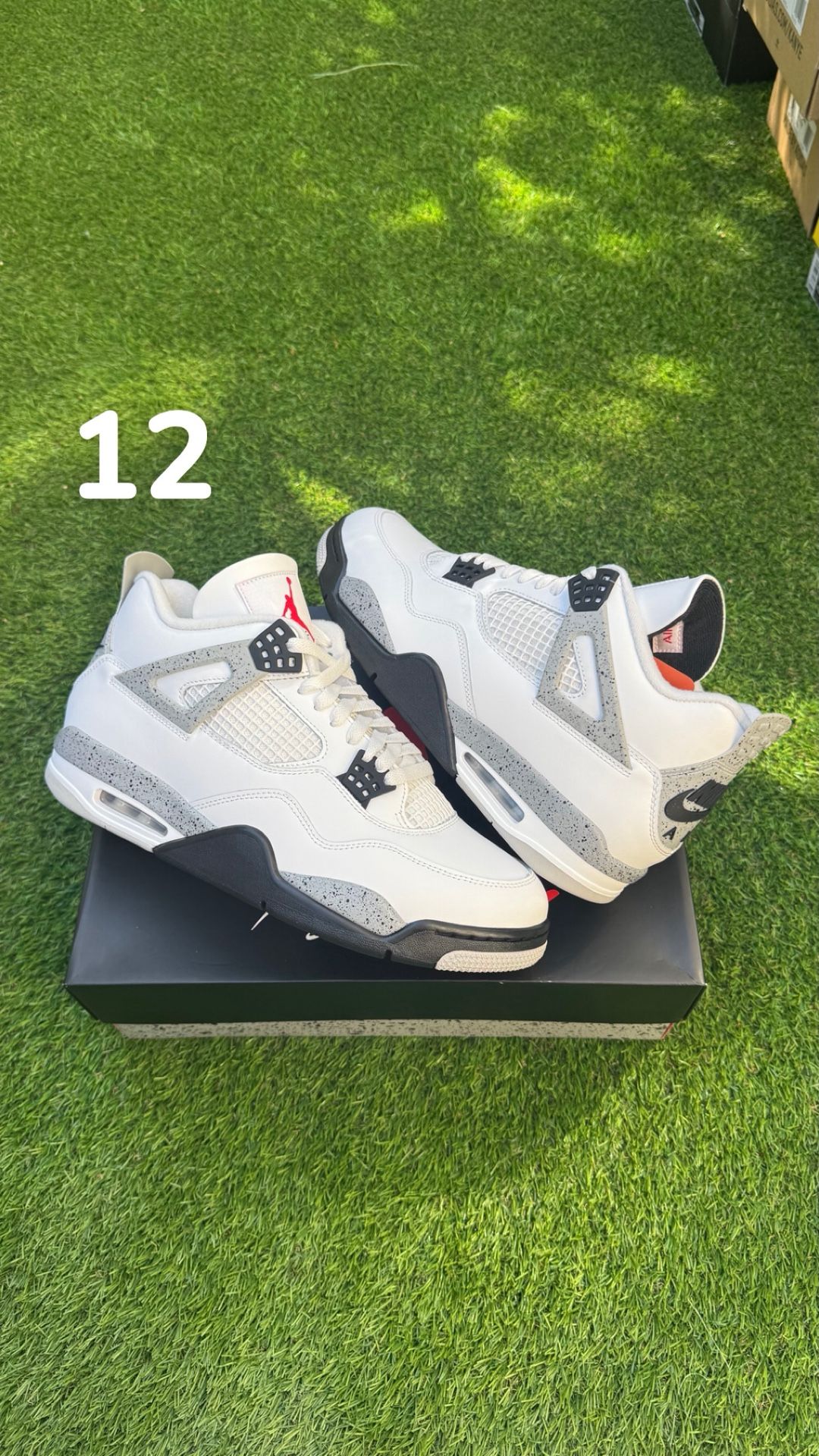 Jordan 4 White Cement Sz 12