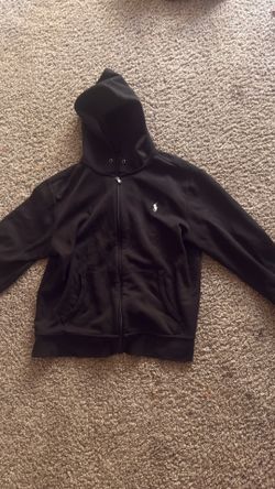 Black polo hoodie