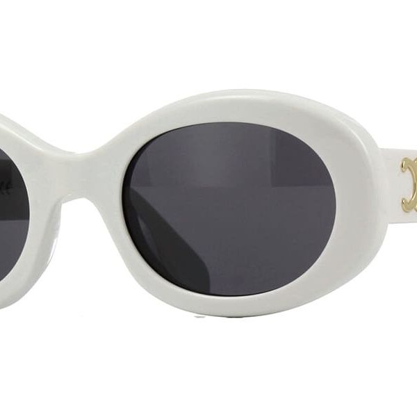 Celine Cl40194U 25A Oval Cat Eye White Sunglasses