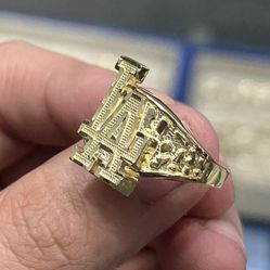 14k Gold LA Nugget Ring