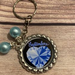 September Birthday Keychain
