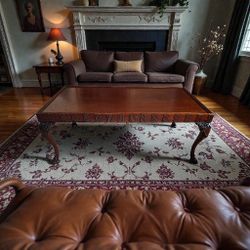Antique French Mahogany Tea Table 39"×19"×16" 