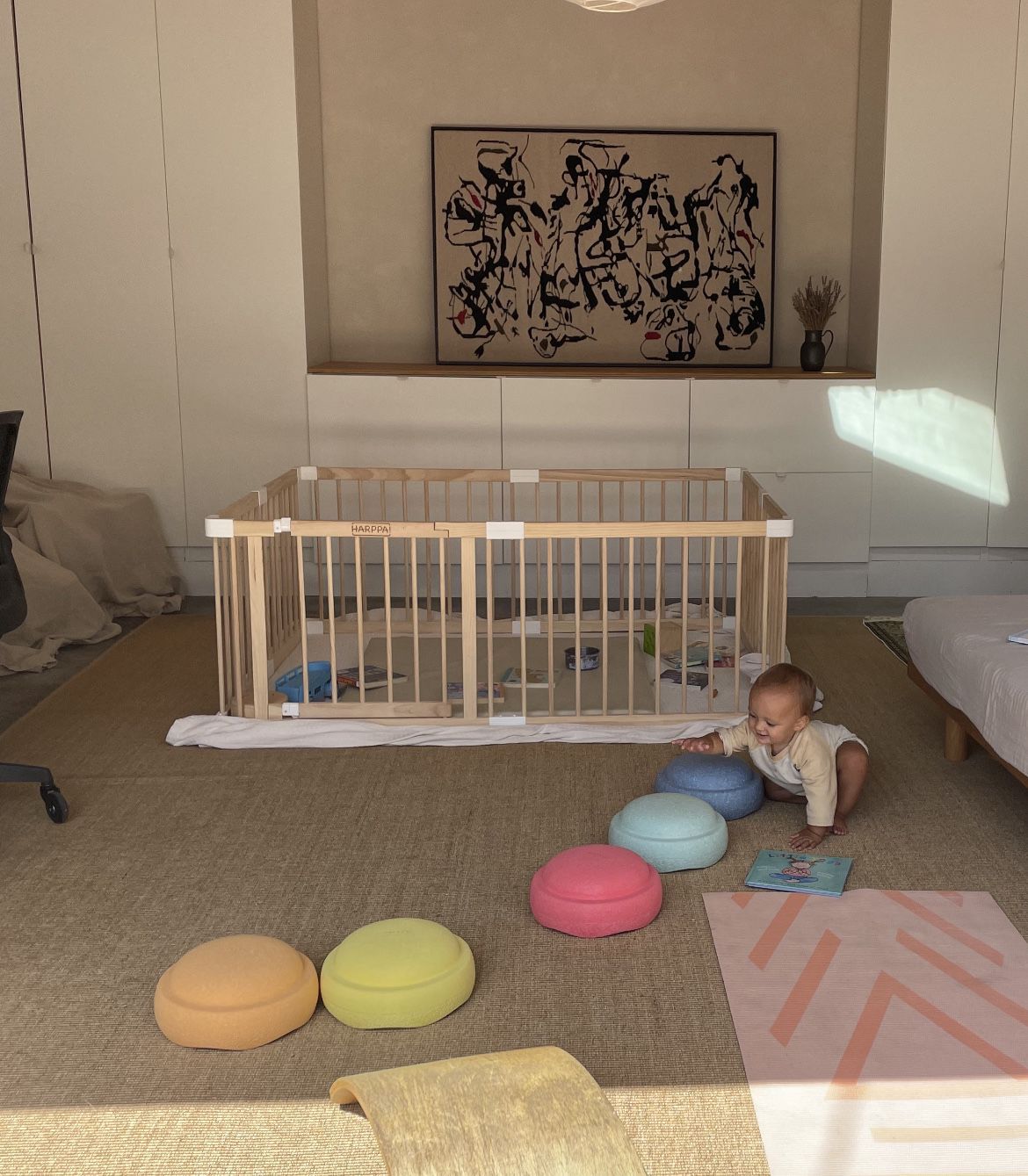 HARPPA Baby Gate Playpen Baby Fence for Babies and Toddlers