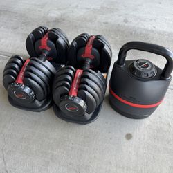 Bowflex Dumbbells And Kettlebell - Pending Pick Up