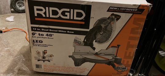 Ridgid Miter Saw 12” Dual Bevel LED