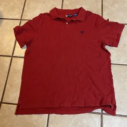 Men’s Red Polo Short Size XL By Chaps Preowned 