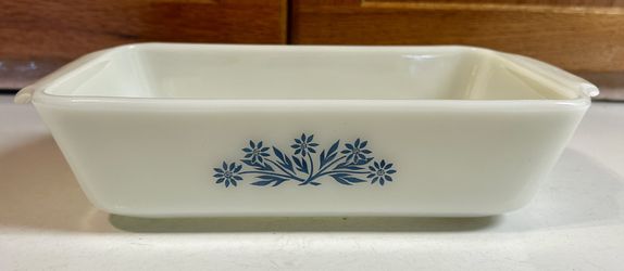 Vintage Anchor Hocking Blue Cornflower 1 Quart Baking Dish 441