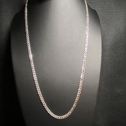 925 Silver Cuban Necklace 