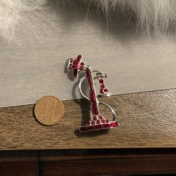 Rhinestone Telephone  Brooch 