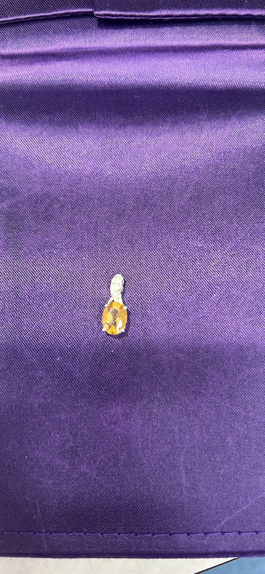Sterling Silver 925 Citrine Pendant