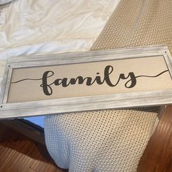Family Wood Frame 