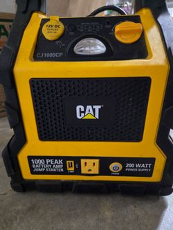 Cat 1000 peak amps battery jump starter/ power station/ compressor  see description