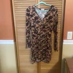 New Nude/black Dress Size  Large 