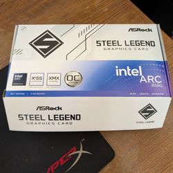 ASRock Steel Legend Intel Arc B580 White ARGB Graphics Card 