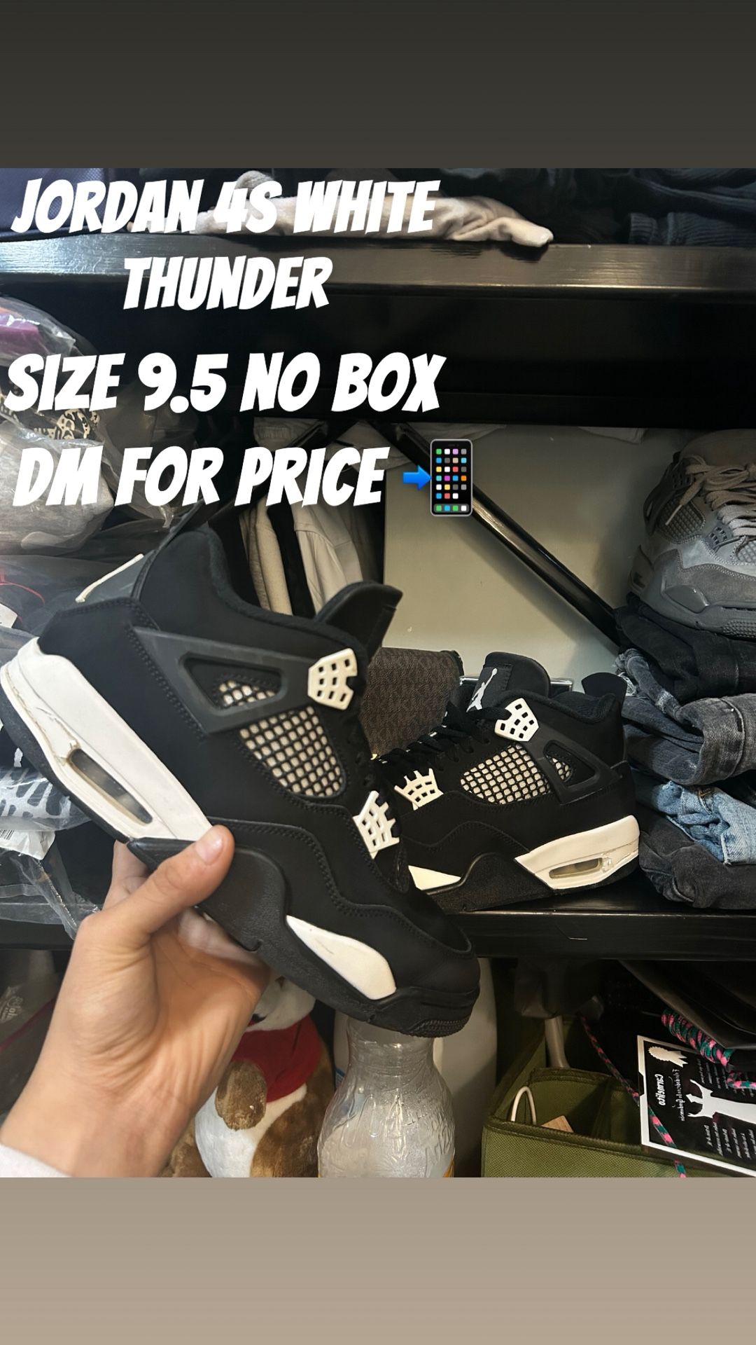 Jordan 4s White Thunder Size 9.5