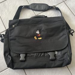 Mickey Mouse Black Laptop/Messenger Bag approx L13”W17”