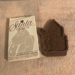 Vintage 1992 Longaberger Pottery Cookie Mold Santa Claus 7” NIB
