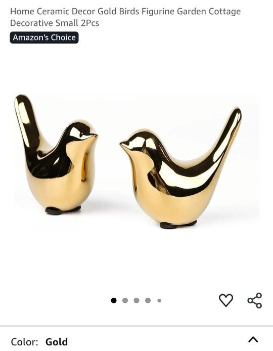 Home Decor Gold Birds Small-2