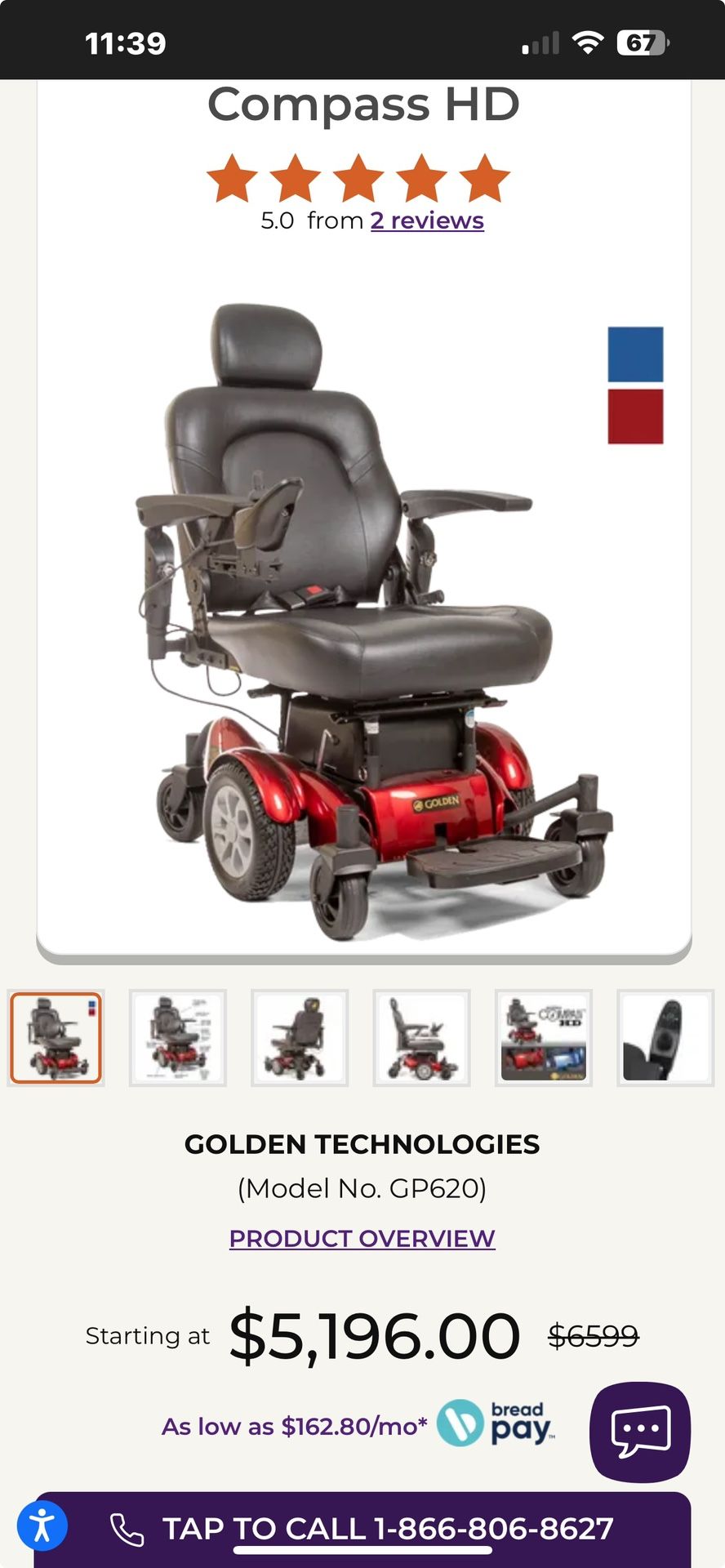Golden GP620 Mobility Scooter