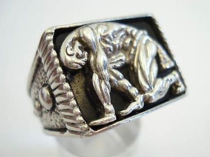 Art "Samson & Delilah" Erte's Ring Jewelry