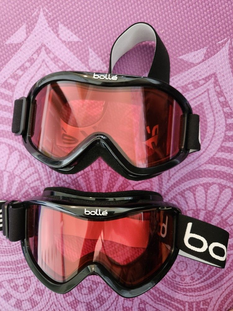 bollé MOJO Shiny Black/Vermillon | Medium - Snow Goggles Unisex-Adult, 2 pcs , like new