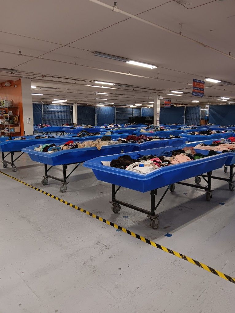 Goodwill Downtown San Diego Bins Clothes Books Furniture Shoes.