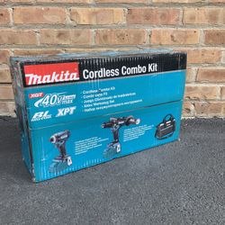 New Makita Brushless 40V Max Hammer Driver-Drill/Impact Driver Combo Kit