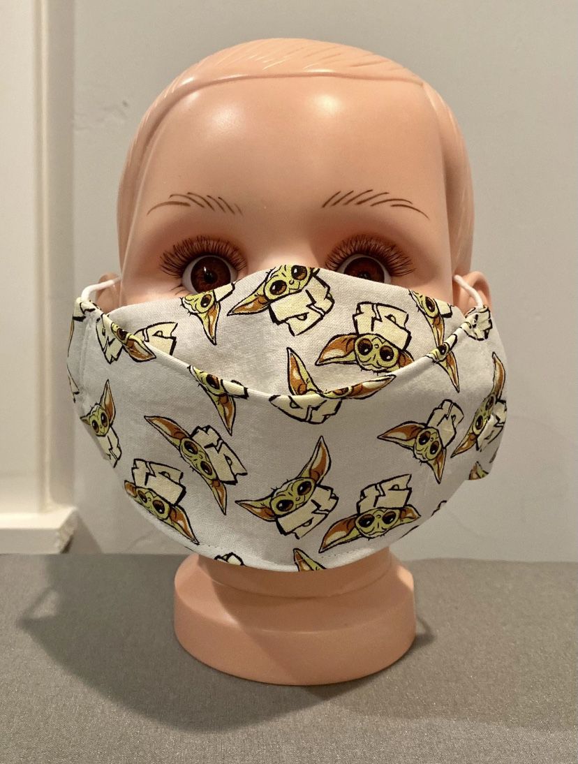 Disney Baby Yoda Kid Size 3D Face Mask 