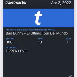 Bad Bunny Ticket 