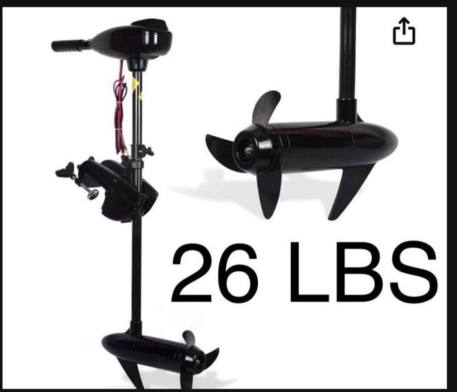 26 LBS Trolling Motor Thrust 8 Speed Electric Outboard Trolling Motor for Fishing Boats Fresh & Saltwater