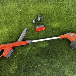 Black And Decker Grass Cutter With Two Batteries And Charger