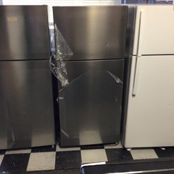 #174 Stainless Freezer On Top Refrigerator 66 1/2” High 29 1/2”wide 30”Deep