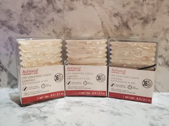 Ashland Christmas LED Crafting Lights 9ft Length silver Wire Set of 3 Indoor Use