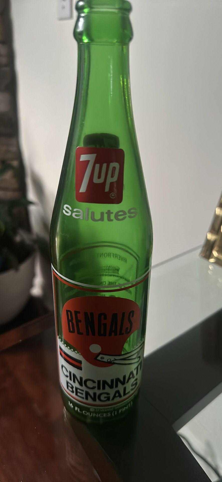 Cincinnati Bengals 1973 Commemorative 7UP Bottle (Empty)