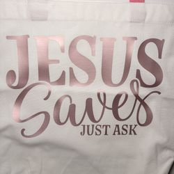 Jesus Saves Tote Bag 