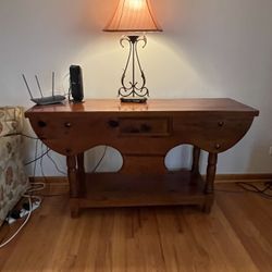 Consol Table With Center Drawer