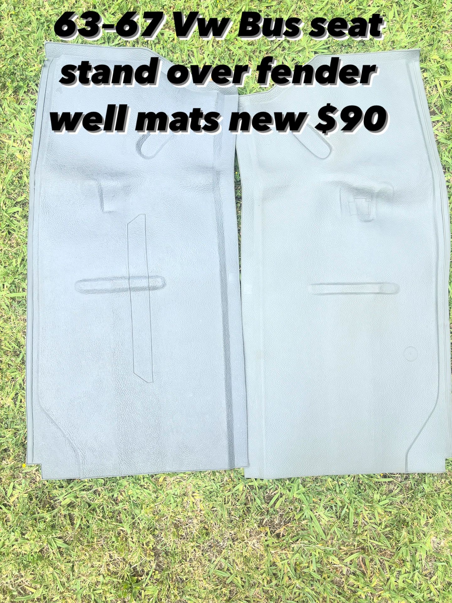 Volkswagen Vw Bus 63-67 Seat Stand Mats in grey. Brand new.